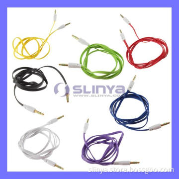 3.5mm M to M DC Flat Car Aux Audio Cable for iPod, iPhone, MP5 Mobile